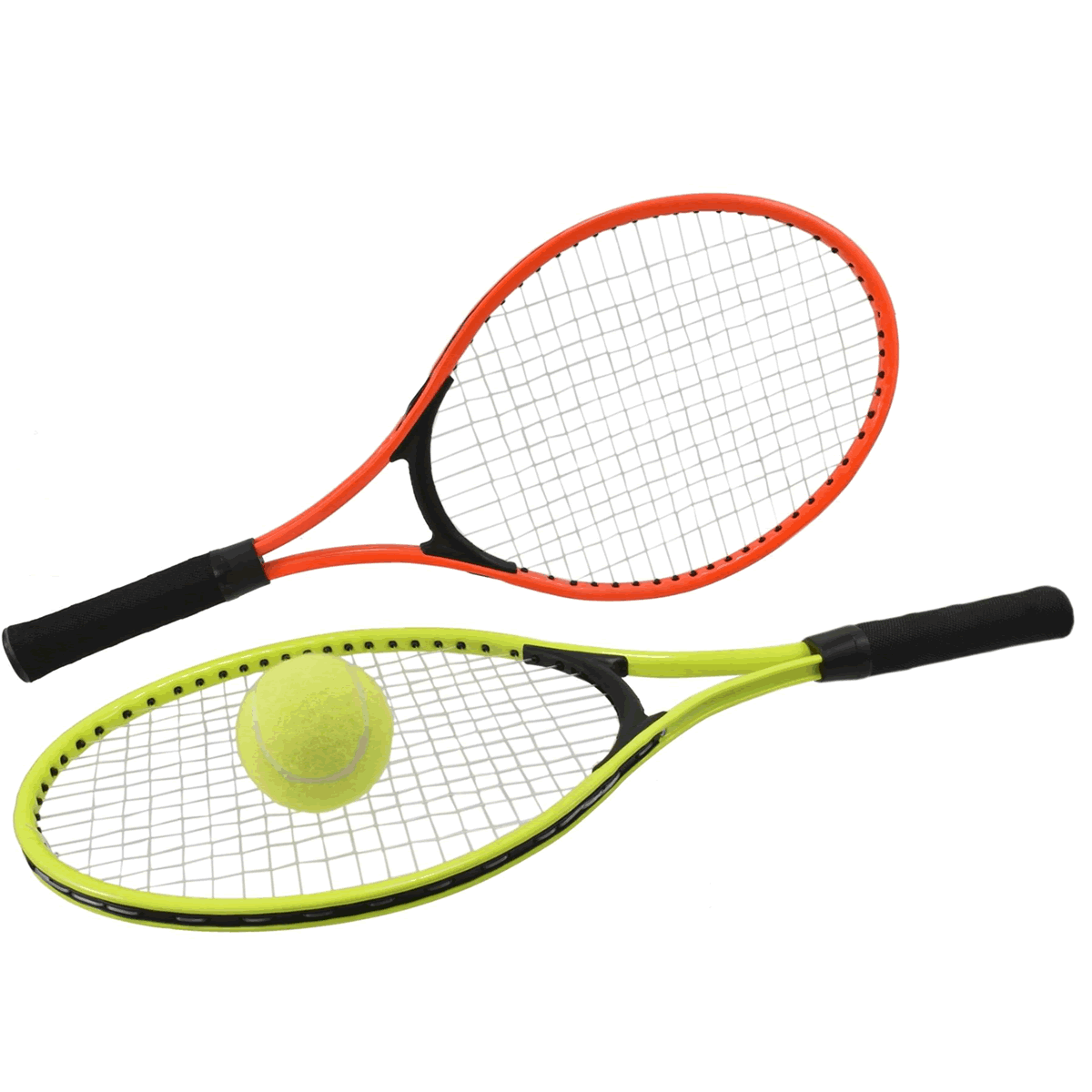 Kids Junior 2 Player Tennis Set Aluminium Metal Rackets & Ball Carrying Case