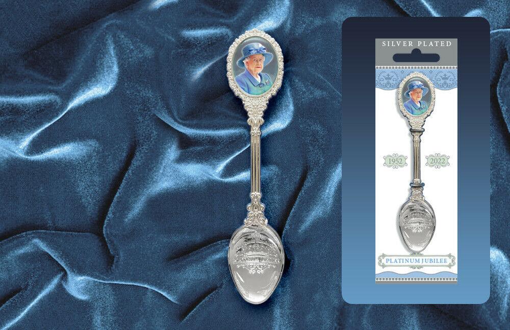 2022 Queen Elizabeth II Platinum Jubilee Silver Plated Teaspoon Gift Souvenir - The Novelty Gift Shop
