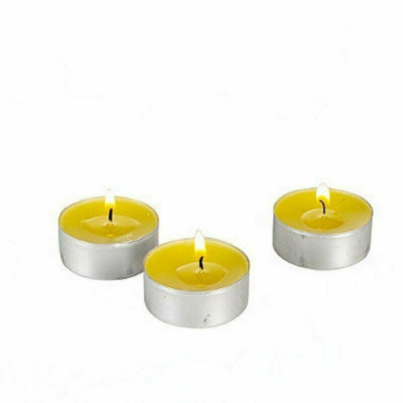 25 Citronella Tealight Candles Mosquito Fly Insect Repeller Tea Light Fragranced - The Novelty Gift Shop