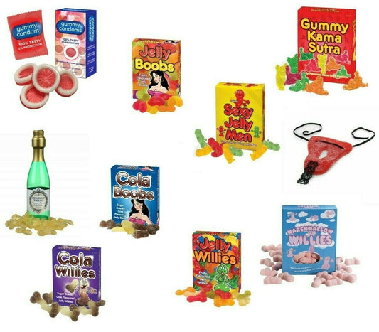 Novelty Fun Gummy Jelly Sweets Xmas Joke Prank Secret Santa Stocking Filler Gift