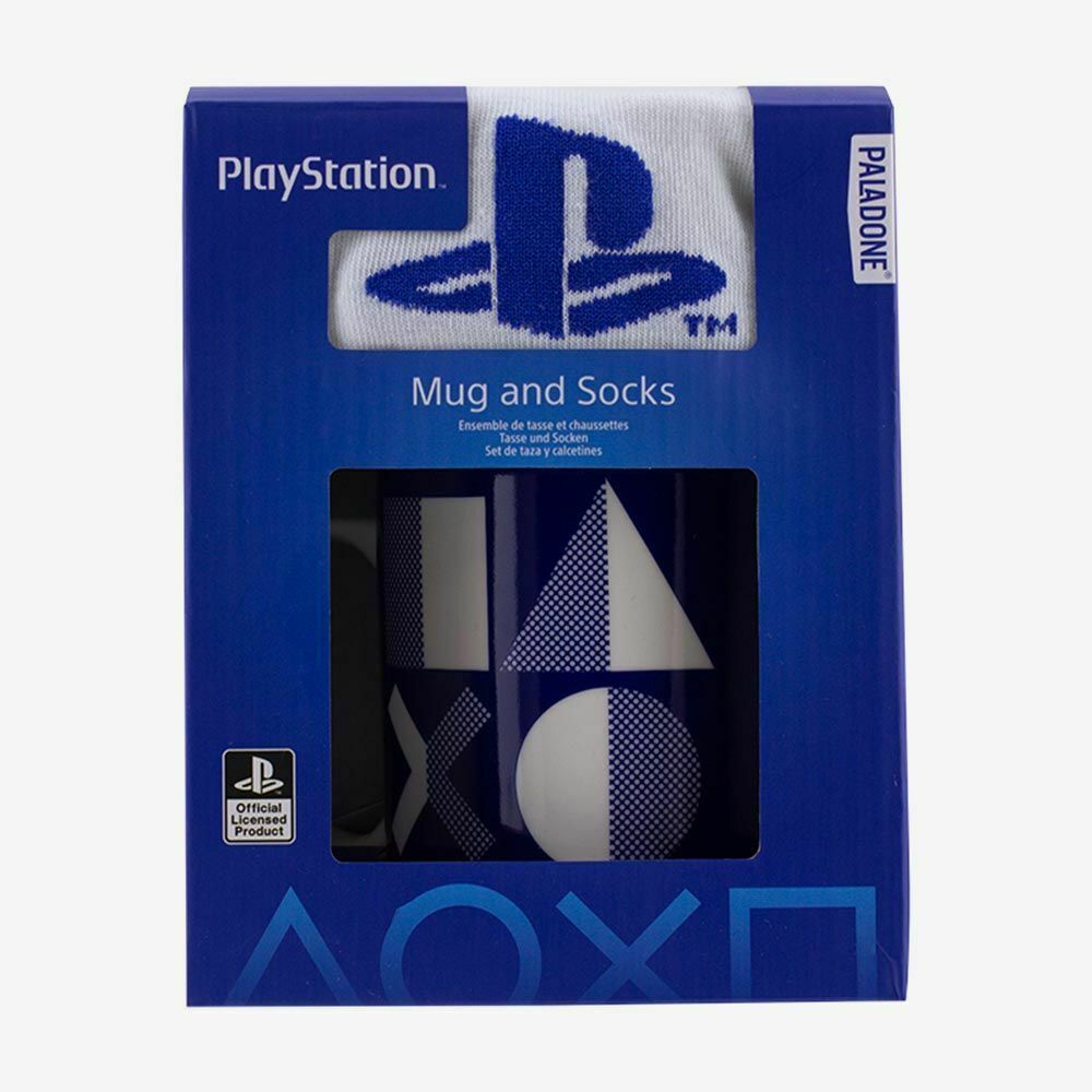Official PlayStation Mug & Socks Set Xmas Kids Adult Novelty Gift Box Present