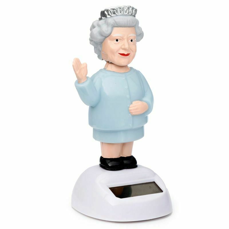 Queen Elizabeth 70th Platinum Jubilee Solar Powered Dancing Dashboard Toy Figure