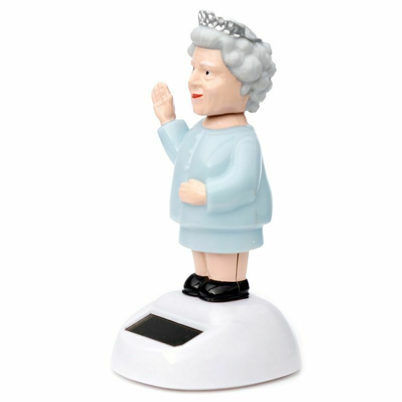 Queen Elizabeth 70th Platinum Jubilee Solar Powered Dancing Dashboard Toy Figure