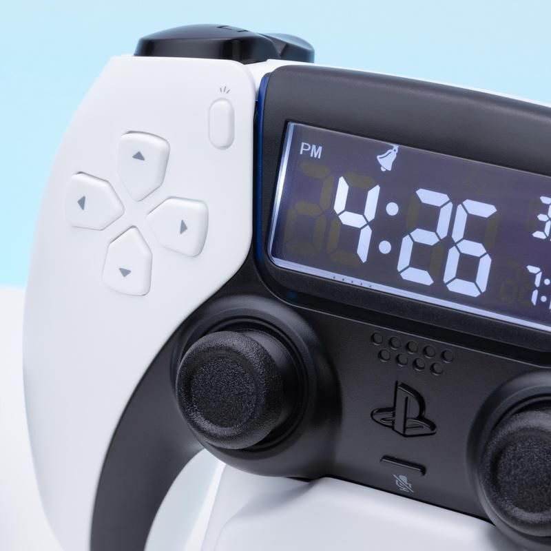 Playstation PS5 White Controller Digital Alarm Clock