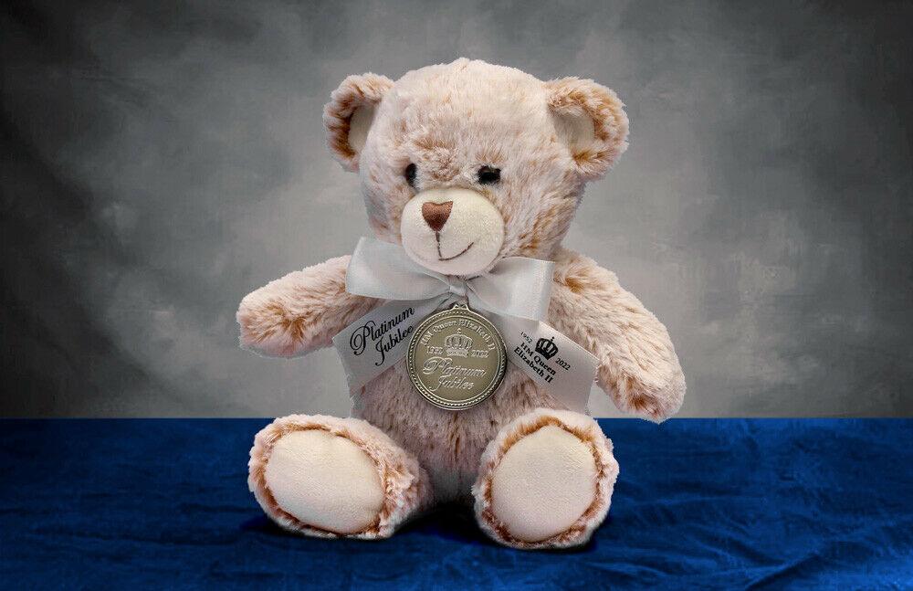 2022 Queen Elizabeth Platinum Jubilee Plush Soft Teddy Bear Medal Gift Souvenir - The Novelty Gift Shop