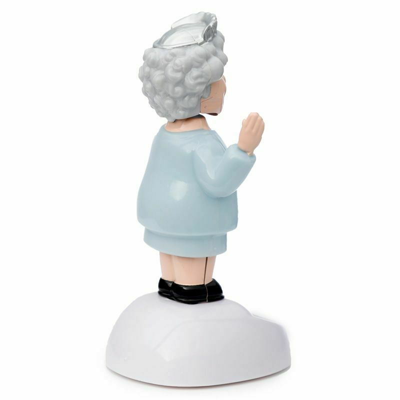 Queen Elizabeth 70th Platinum Jubilee Solar Powered Dancing Dashboard Toy Figure
