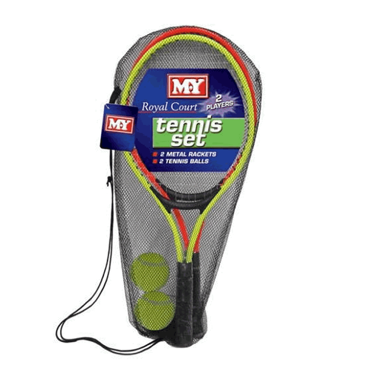 Kids Junior 2 Player Tennis Set Aluminium Metal Rackets & Ball Carrying Case