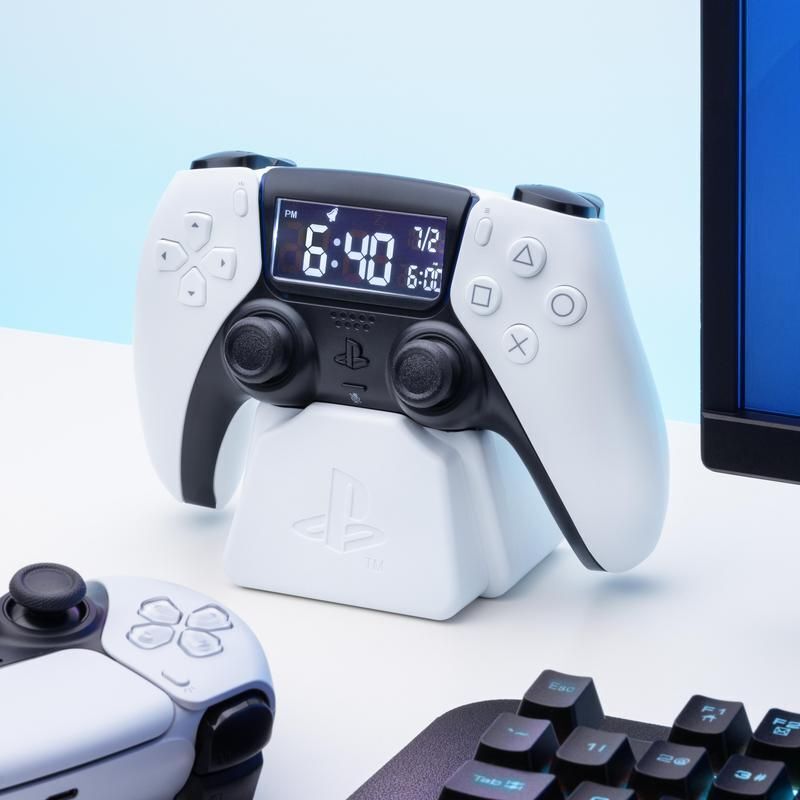 Playstation PS5 White Controller Digital Alarm Clock – The Novelty Gift Shop