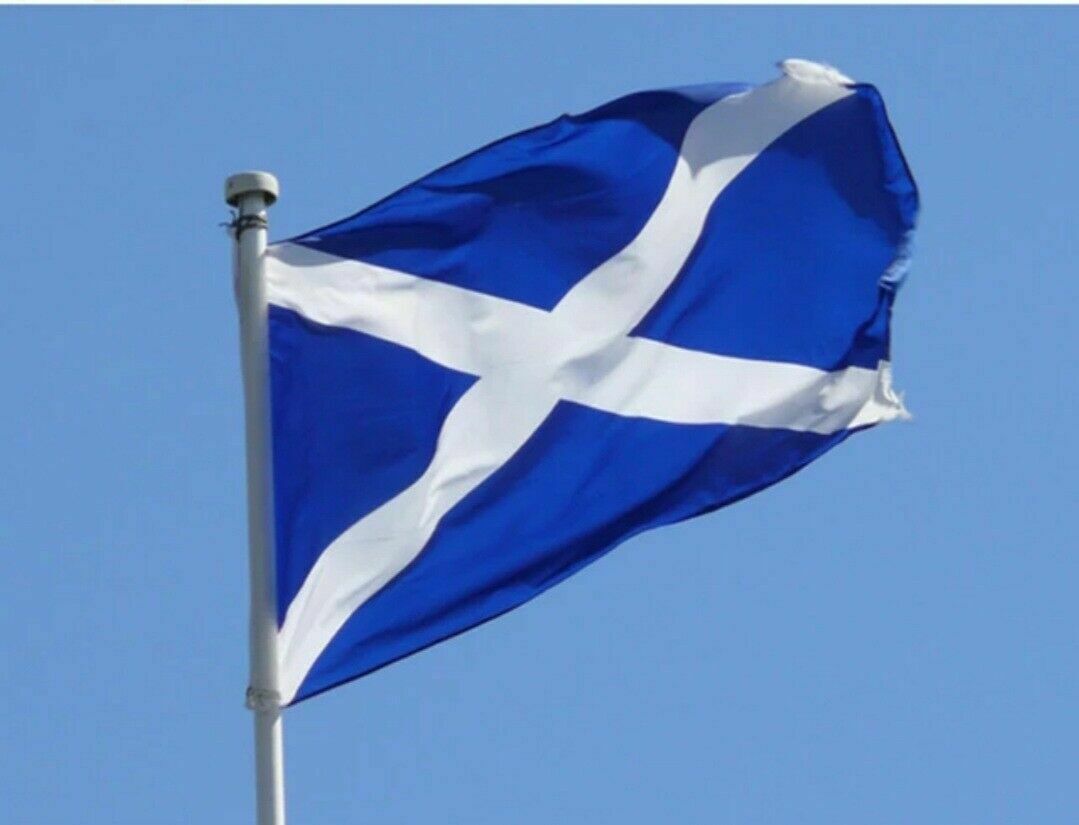 Scotland St Andrew's Saltire Scottish Large National Flag Euros 5ft x 3ft NEW