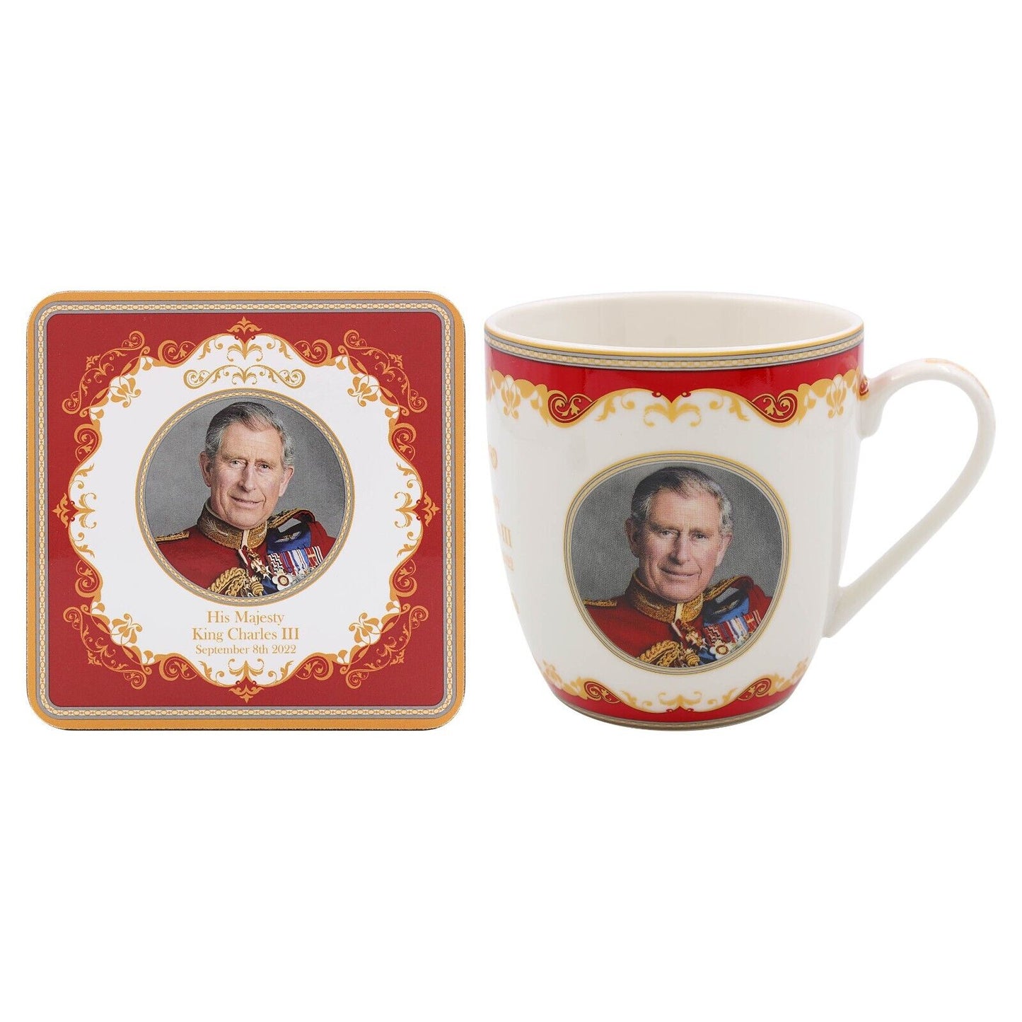 King Charles III Coronation Mug & Coaster Set