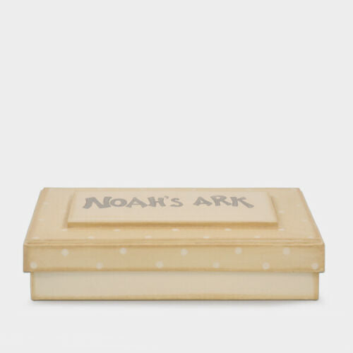 East of India Hand Carved Painted Noah's Ark Set Christening Gift Baby Keepsake