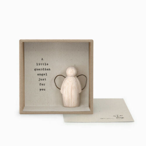 East of India Wooden Boxed Guardian Angel Just For You Vintage Style Xmas Gift