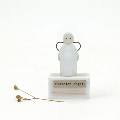 East of India Wooden Guardian Angel Wings Vintage Style Xmas Gift Idea Keepsake