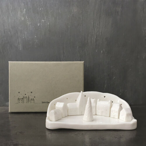 Gorgeous Porcelain Xmas Village Nativity Boxed Set/Scene East of India Ornament