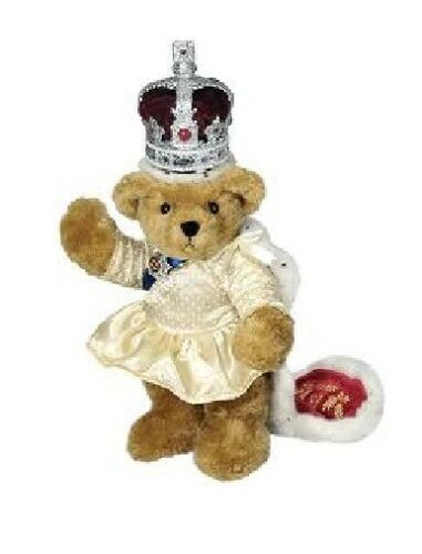 Her Majesty The Queen Elizabeth ll Plush Soft Teddy Bear British Souvenir Gift