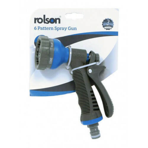 Rolson Quality Garden Hose Pipe Nozzle Spray Gun Connector Fittings Push Fit