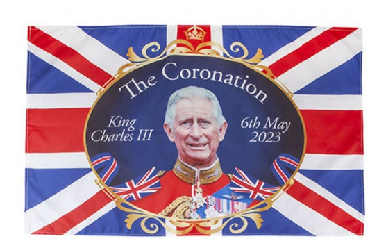 Coronation Union Jack Design Tea Towel