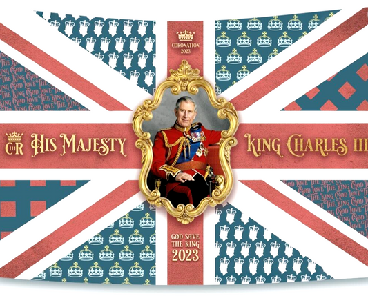 King Charles Coronation Vintage Flag