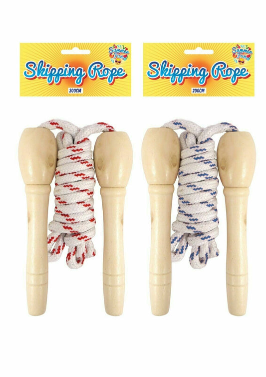 Kids Wooden Skipping Rope Children Exercise Jumping Game Fitness Boxing Gym NEW