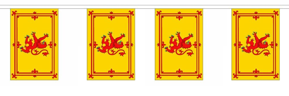 10m Scotland Scottish Rampant Lion Flag Bunting Flags Football Rugby Banner