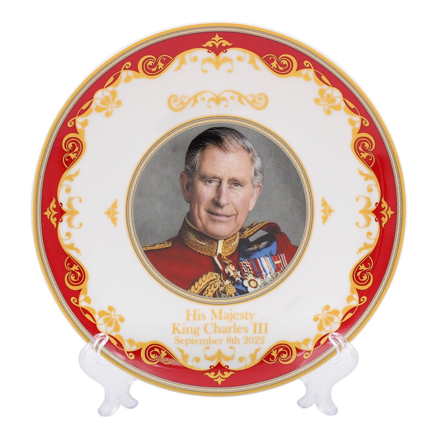 King Charles III Coronation Collectors Plate & Stand