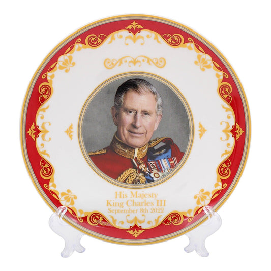King Charles III Coronation Collectors Plate & Stand