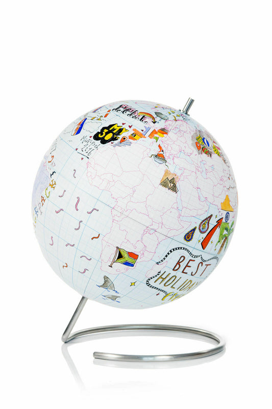 Globe Journal Educational Travel World Map of Earth Kids School Fun Novelty Gift