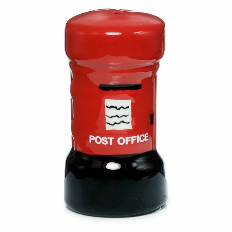 London Red Post Box Telephone Box Salt & Pepper Ceramic Figure Gift Boxed Set