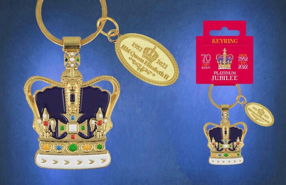 2022 Queen Elizabeth ll 70 Platinum Jubilee Crown Jewels Keyring Gift Souvenir - The Novelty Gift Shop 