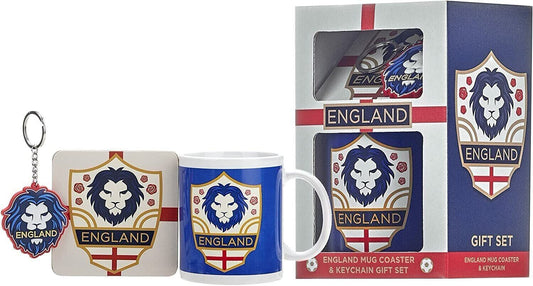England Lions Mug Coaster Keychain Football Gift Set World Cup 2022