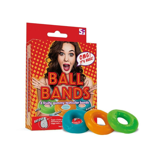 Gummy Ball Bands Jelly Sweets Xmas Joke Prank Secret Santa Stocking Filler Gift