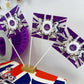 Queen's Platinum Jubilee Logo Union Jack Table Decoration Street Party Hand Flag