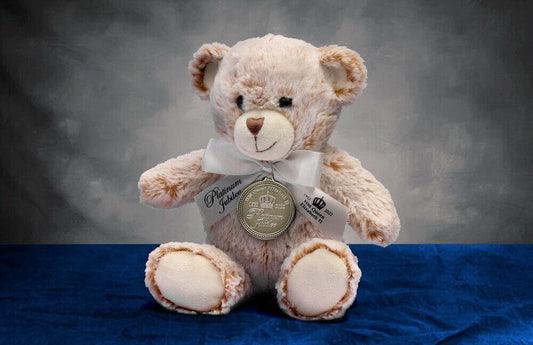 2022 Queen Elizabeth Platinum Jubilee Plush Soft Teddy Bear Medal Gift Souvenir - The Novelty Gift Shop 