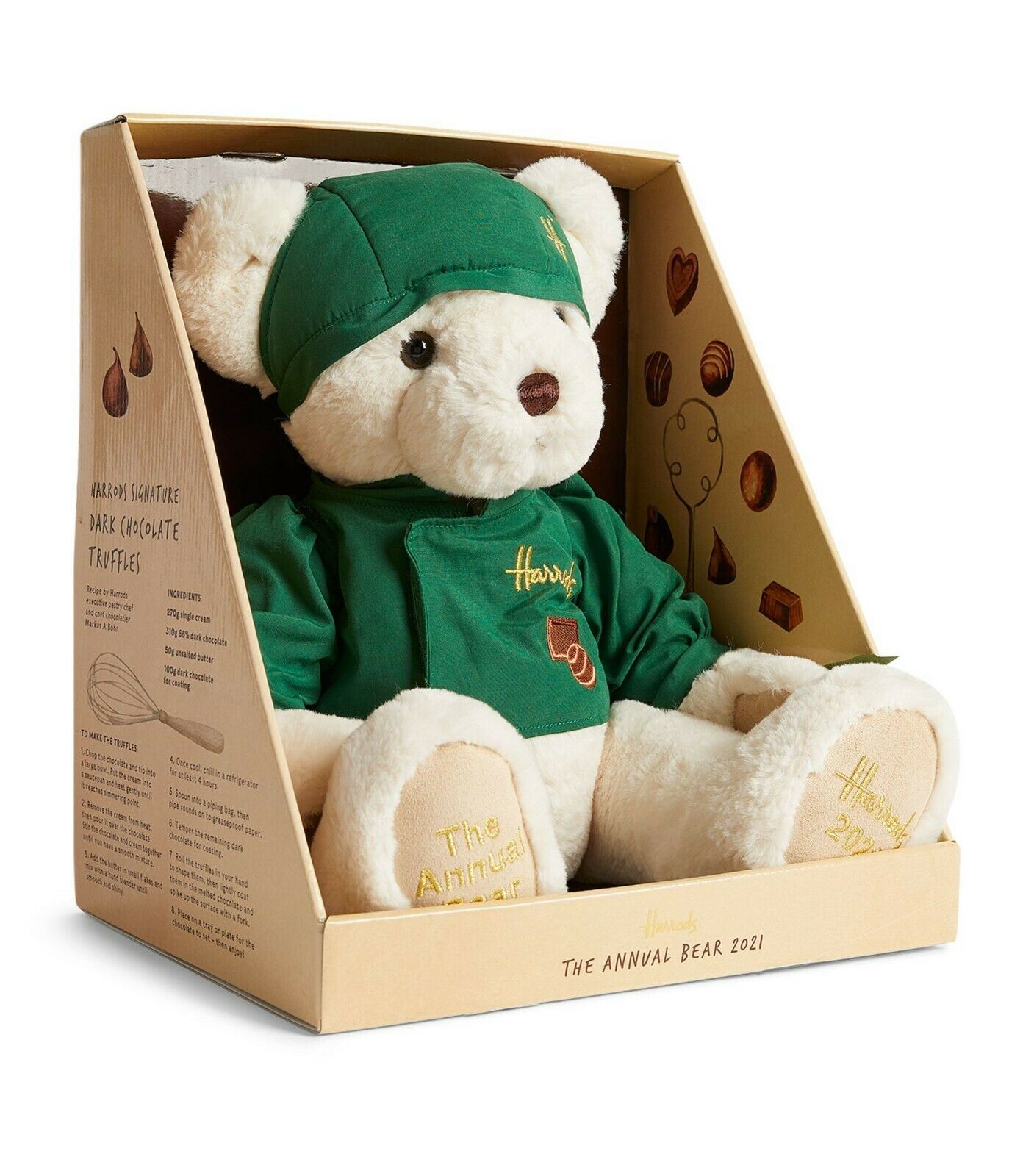 HARRODS 2021 Chocolatier ANNUAL BEAR 16" Inch Foot Dated Ltd EDITION Xmas Gift