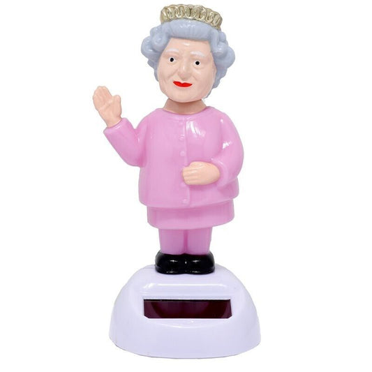 Queen Elizabeth Solar Powered Dancing Pink Figure