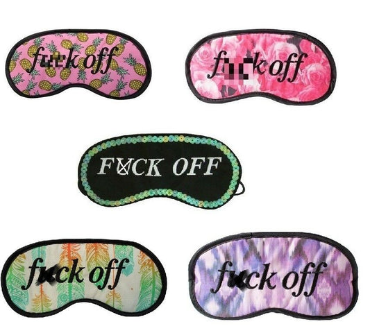 Novelty F**k Off Eye Mask Blindfold Eyemask Travel Sleep Adult Xmas Secret Santa