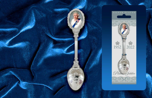 2022 Queen Elizabeth 70th Platinum Jubilee Silver Plated Teaspoon Gift Souvenir - The Novelty Gift Shop 