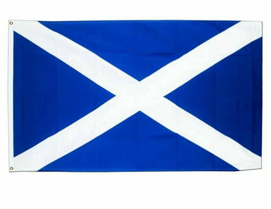Scotland St Andrew's Saltire Scottish Large National Flag Euros 5ft x 3ft NEW