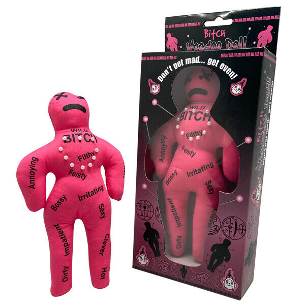 B*itch Voodoo Doll Secret Santa Fun Novelty Revenge Pin Cushion Joke Office Gift