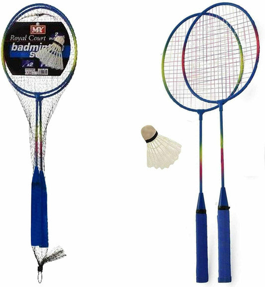 2 Player Badminton Set Rackets & Shuttlecock Outdoor Family Garden Sport Game - The Novelty Gift Shop 