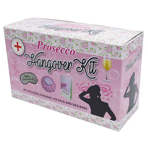 Prosecco Hangover Kit Novelty Drinking Survival Sick Bag Eyemask Xmas Party Gift