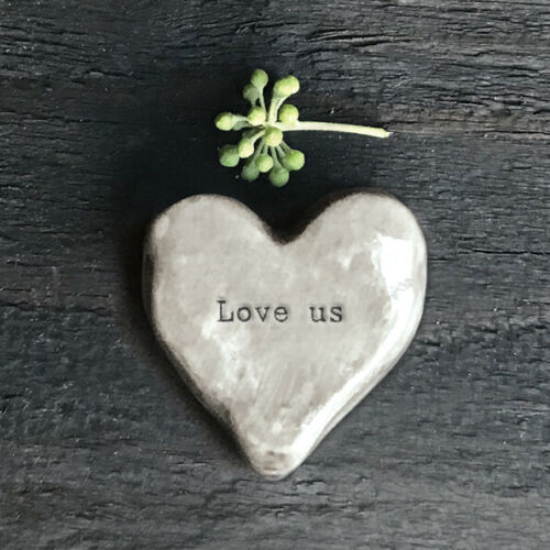 Grey Porcelain Pebble Inspirational Sentiments Gift - East of India