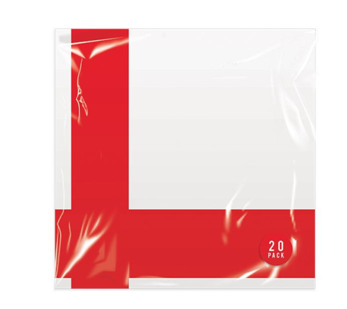 England Paper Napkins St George Dinner BBQ Party Tableware UK Serviette 20 Pack