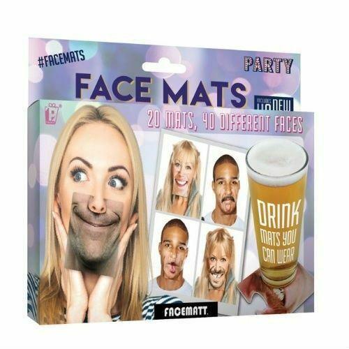 20 Party Face Mats Funny Drinking Masks Drinks/Beer Coaster Novelty Fun Gift - The Novelty Gift Shop 