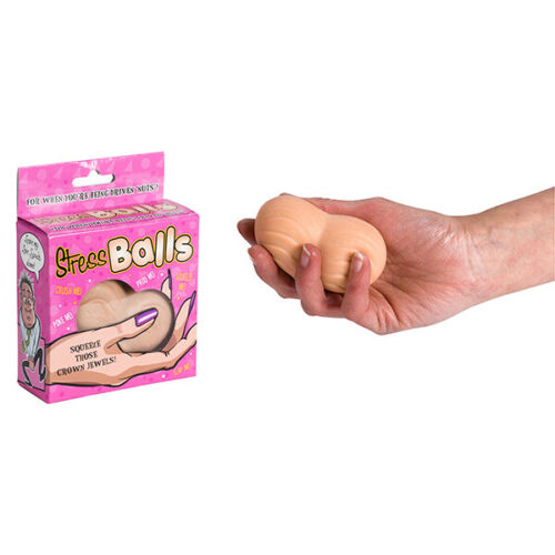 Testicle Shaped Stress Balls Reliever Prank Joke Fun Secret Santa Xmas Adult Toy