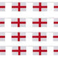 World Cup St George's Day Cross England Flag 20ft Rectangle Bunting 8 Flags