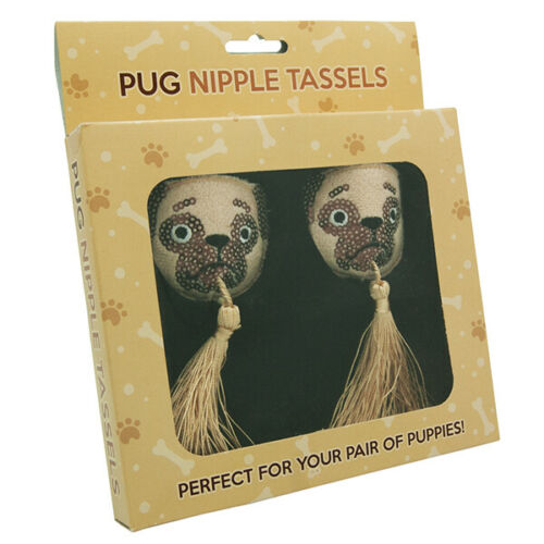 Pug Dog Burlesque Sequin Nipple Tassels Joke Party Xmas Secret Santa Adult Hen
