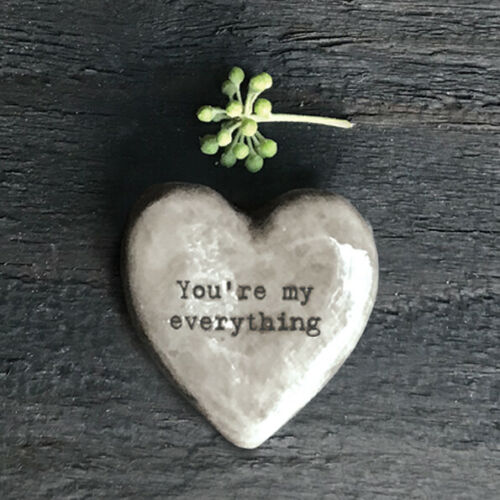 Grey Porcelain Pebble Inspirational Sentiments Gift