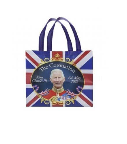 King Charles Coronation Woven Shopping Bag