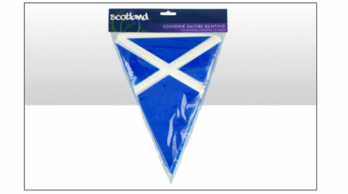 Scottish Scotland Flag Triangle Bunting Flags Saltire Blue Football Rugby Banner